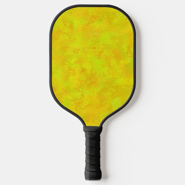 Raquette De Pickleball Motif Abstrait Jaune Orange Vert (Recto)