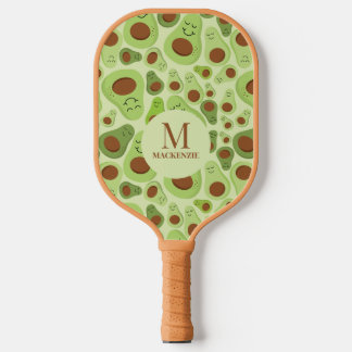 Raquette De Pickleball Motif Avocado avec monogramme