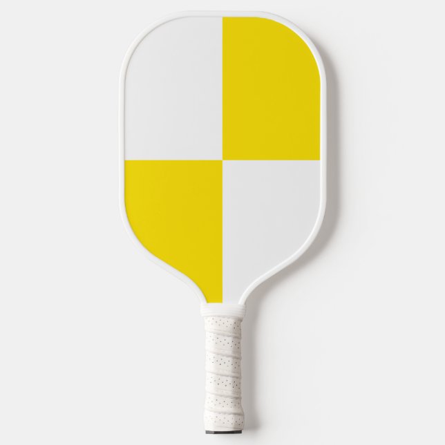 Raquette De Pickleball Motif BBQ Jaune blanc (Recto)