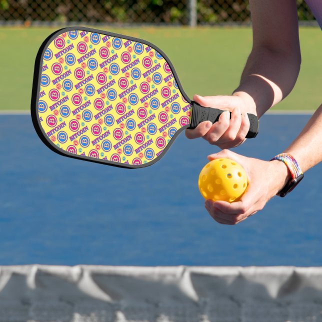 Raquette De Pickleball Motif Bitcoin coloré (Insitu)