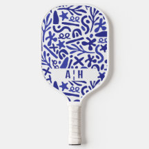 Motif bleu marine | Monogramme moderne