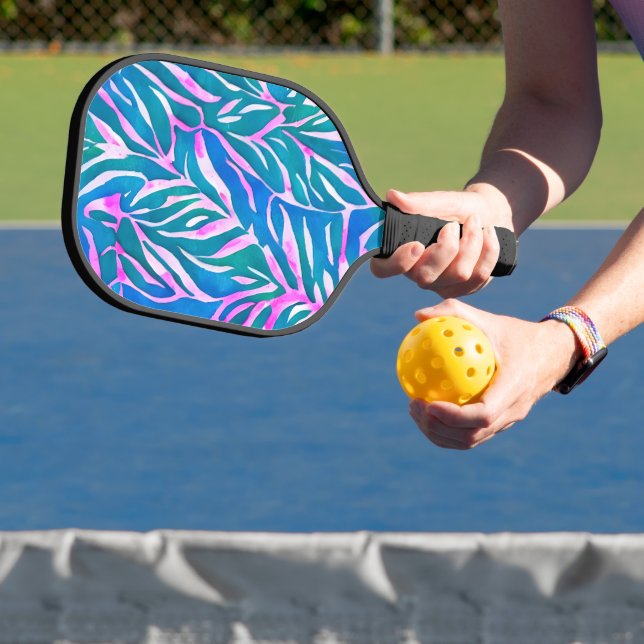 Raquette De Pickleball Motif bleu-vert tropical (Insitu)