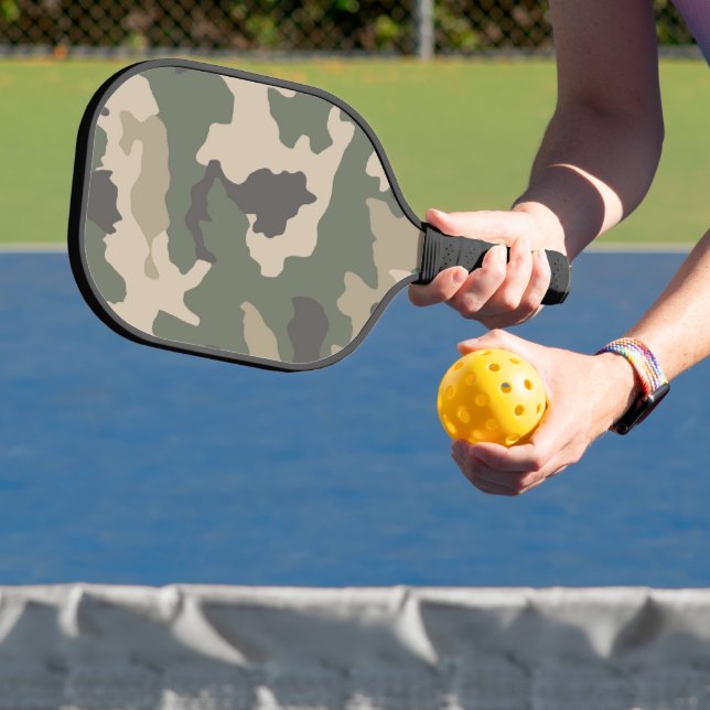 Raquette De Pickleball Motif Camo Vert (Insitu)