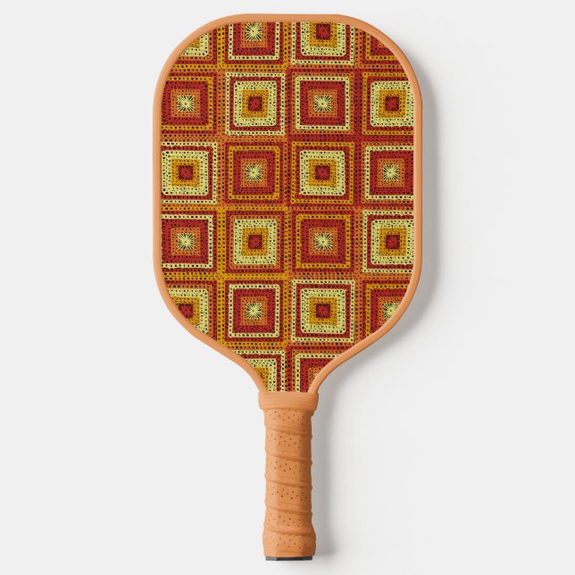 Raquette De Pickleball Motif Carré Granny (Recto)