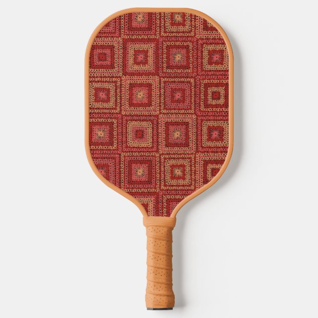 Raquette De Pickleball Motif Carré Red Granny (Recto)