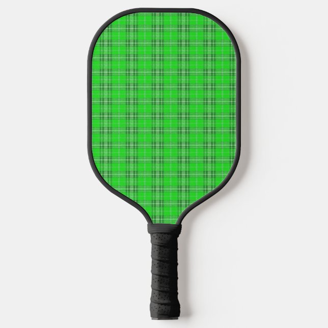 Raquette De Pickleball Motif chèque vert (Recto)