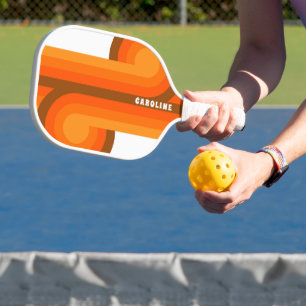 Raquette De Pickleball Motif d'art Brown orange personnalisé