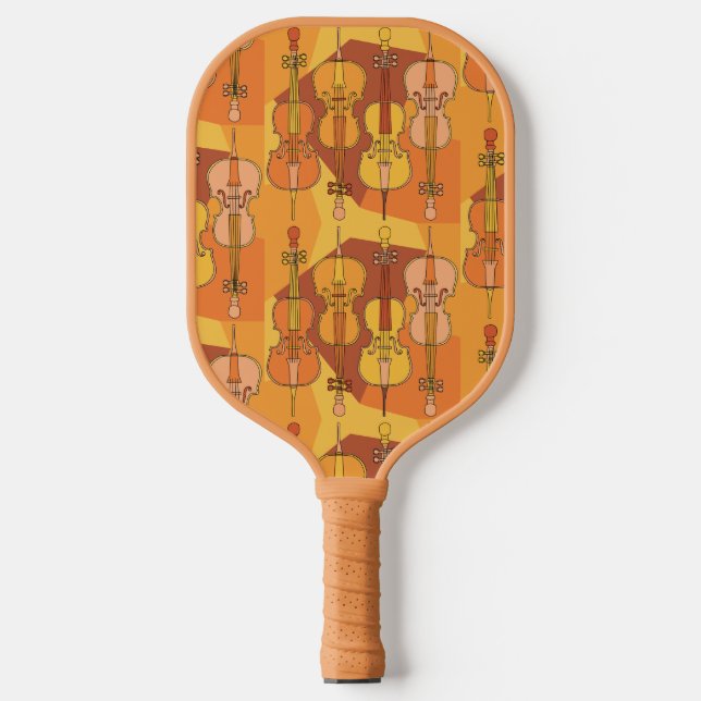 Raquette De Pickleball Motif de Cellos coloré (Recto)