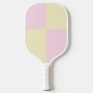 Raquette De Pickleball Motif de chèques rose jaune