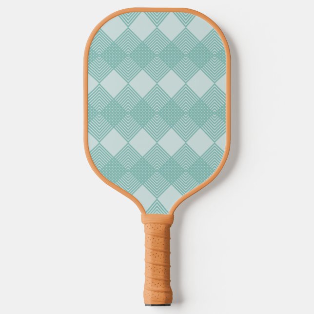 Raquette De Pickleball Motif de circuit bleu bleu turquoise clair (Recto)