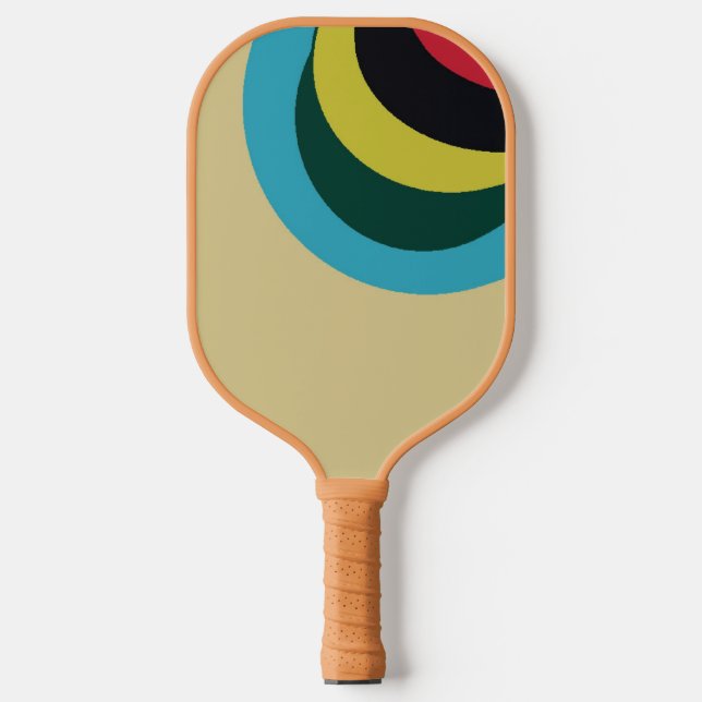 Raquette De Pickleball Motif de courbes colorées (Recto)