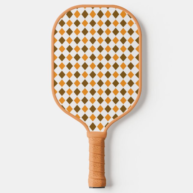 Raquette De Pickleball motif de diamant Brown rétro (Recto)