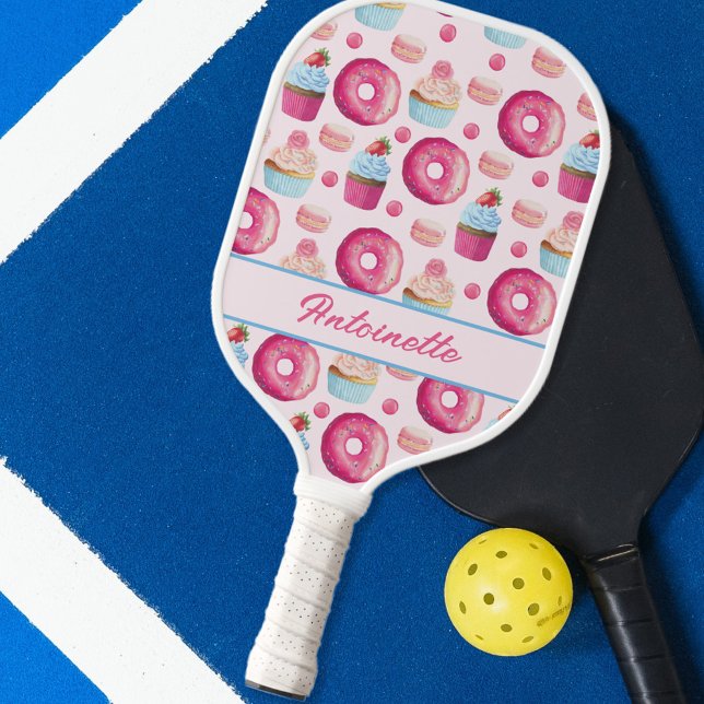 Raquette De Pickleball Motif de Donut rose (Créateur téléchargé)