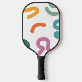 Raquette De Pickleball Motif de formes abstraites colorées