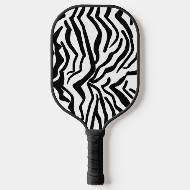 Raquette De Pickleball Motif de fourrure noir et blanc Zebra (Recto)