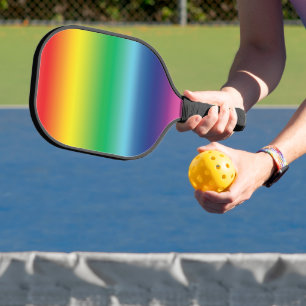 Raquette De Pickleball Motif de gradient arc-en-ciel moderne lgbtq gay pr