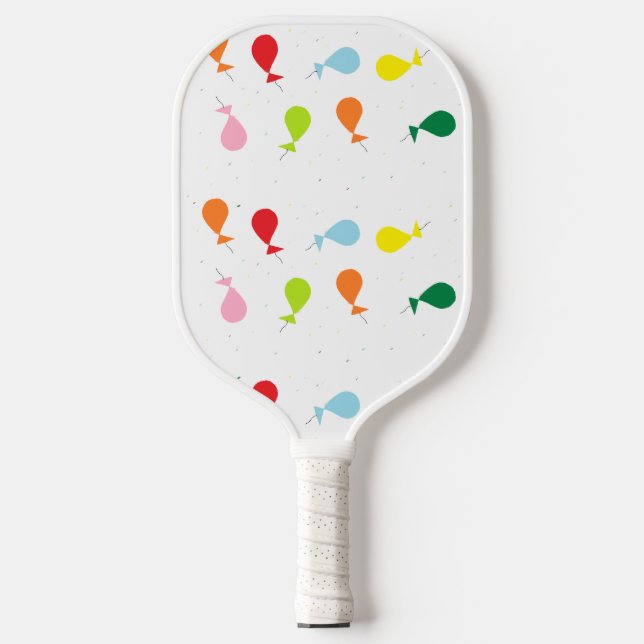 Raquette De Pickleball Motif de la fête du ballon blanc (Recto)