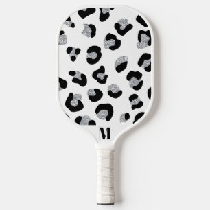 Raquette De Pickleball Motif de la peau animale léopard de neige mousseus
