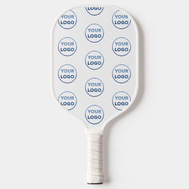 Raquette De Pickleball Motif de logo d'entreprise personnalisé sur blanc  (Recto)