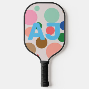 Raquette De Pickleball Motif de point monogramme personnalisé