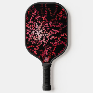 Raquette De Pickleball Motif de points de éclaboussure abstraits de roses