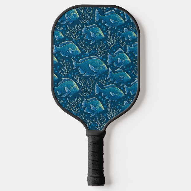 Raquette De Pickleball Motif de poisson bleu (Recto)