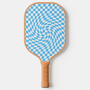 Raquette De Pickleball Motif de tableau de bord bleu clair et blanc À dam
