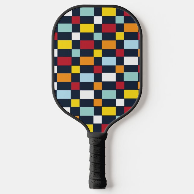 Raquette De Pickleball Motif de tableau de contrôle coloré (Recto)