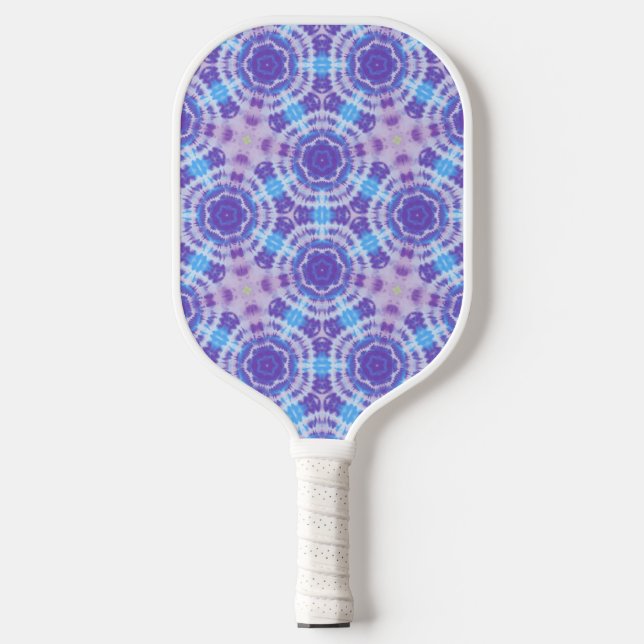 Raquette De Pickleball Motif de teinture à tarte violet et bleu (Recto)