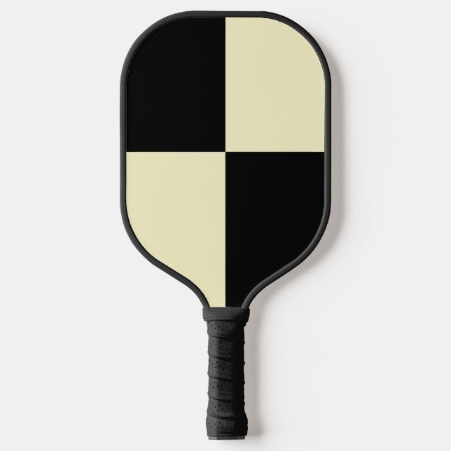 Raquette De Pickleball Motif de vérificateur noir Carré simple classique (Recto)