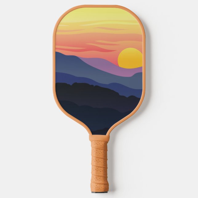 Raquette De Pickleball Motif de vue Sunset Abstrait (Recto)