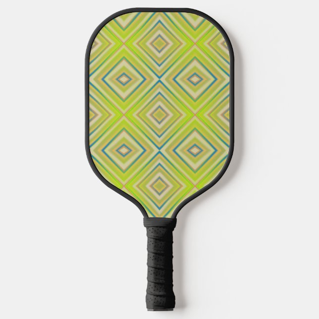 Raquette De Pickleball Motif diamant alternatif à la chaux de citron (Recto)