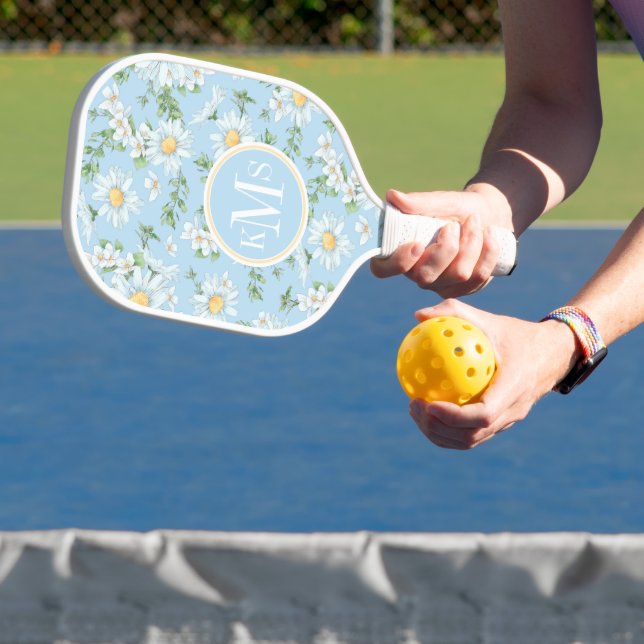 Raquette De Pickleball Motif du jardin fleuri Pastel Daisy (Insitu)