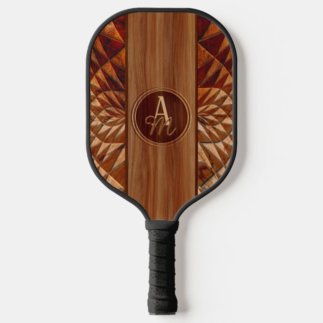 Raquette De Pickleball Motif en bois (Recto)