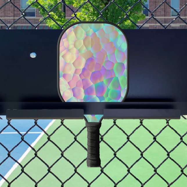 Raquette De Pickleball Motif en verre holographique, couleurs Iridescente (Créateur téléchargé)