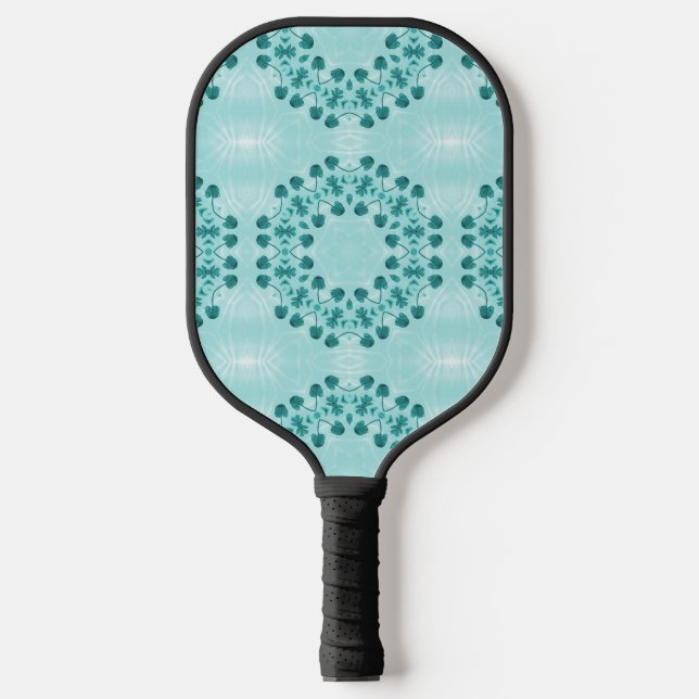 Raquette De Pickleball Motif floral, bleu Turquoise (Recto)