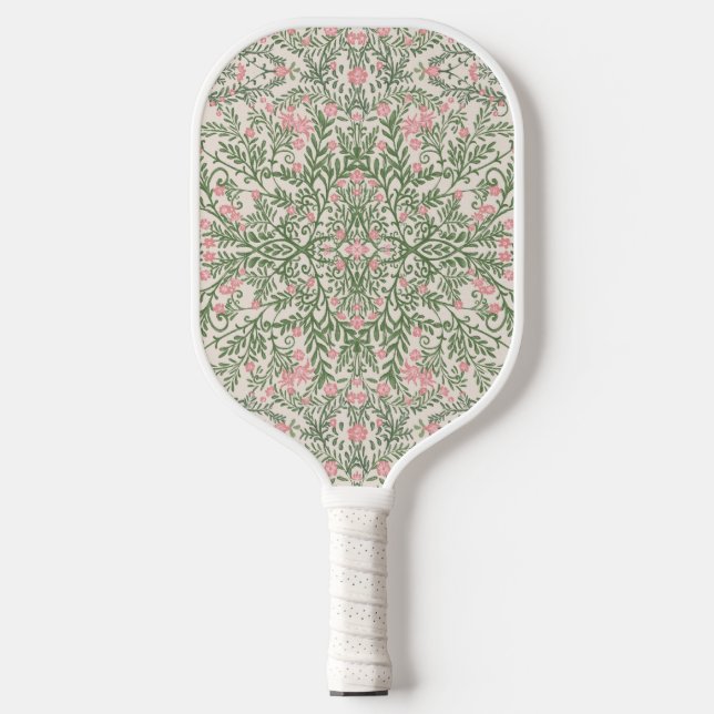 Raquette De Pickleball Motif floral rose et vert Chinoiserie (Recto)