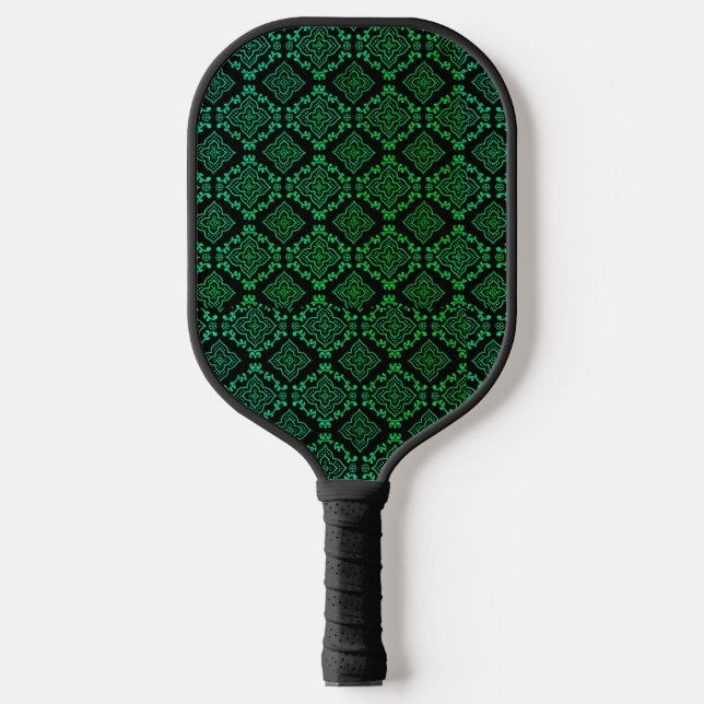 Raquette De Pickleball Motif géométrique vert / Impression indienne (Recto)