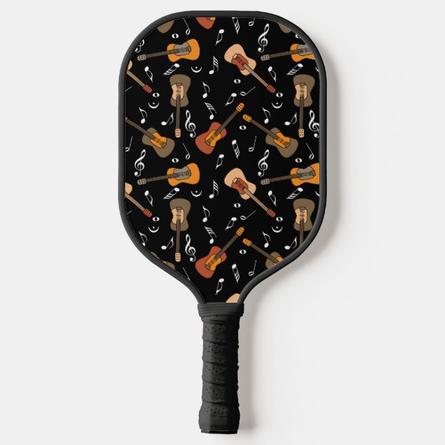 Raquette De Pickleball Motif Guitare Music Notes (Verso)