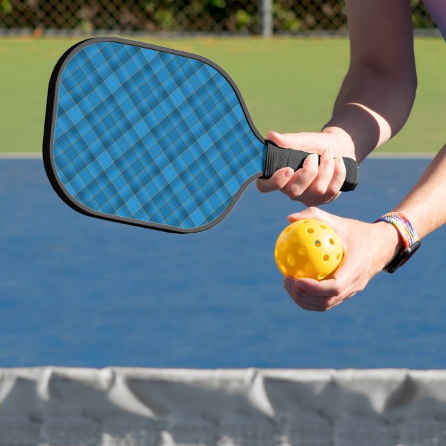 Raquette De Pickleball Motif Plaid Bleu Anglais (Insitu)