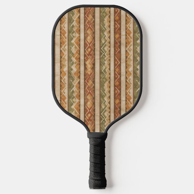 Raquette De Pickleball Motif rayure rustique sud-ouest (7) (Recto)