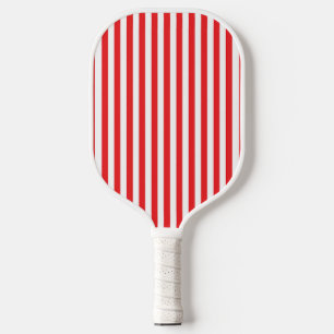 Raquette De Pickleball Motif rayures verticales rouges et blanches classi