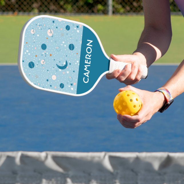 Raquette De Pickleball Motif Sky & Space bleu (Insitu)