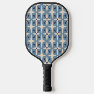 Raquette De Pickleball Motif Starburst moderne du milieu du siècle