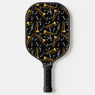 Raquette De Pickleball Motif Trombone Music Notes