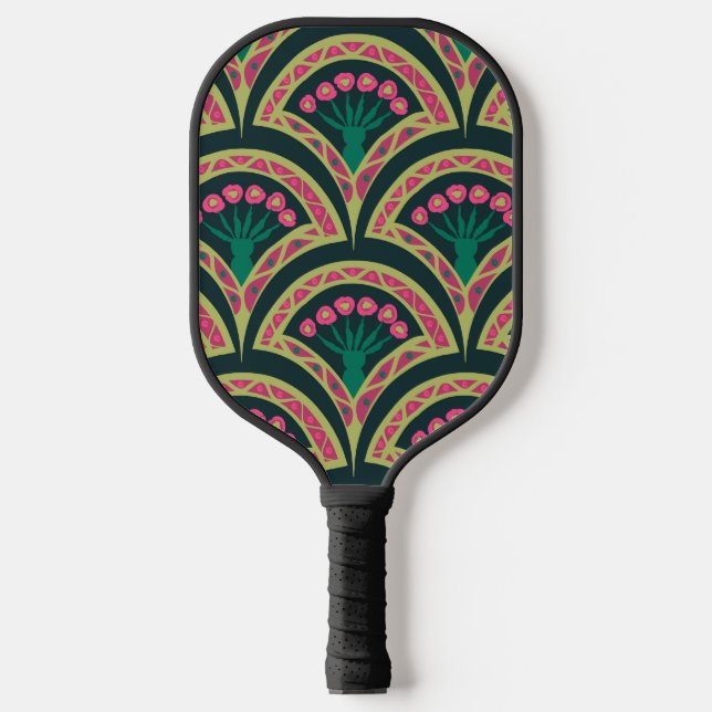 Raquette De Pickleball motif vert en forme de coquille (Recto)