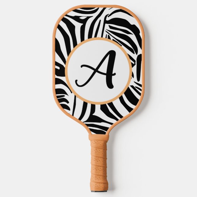 Raquette De Pickleball Motif Zèbre (Recto)