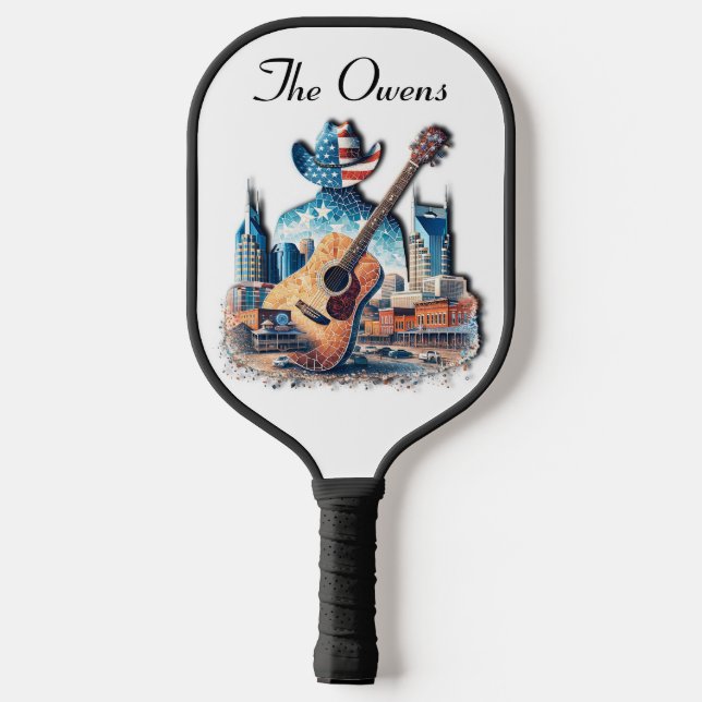 Raquette De Pickleball Nashville est Music City (Verso)