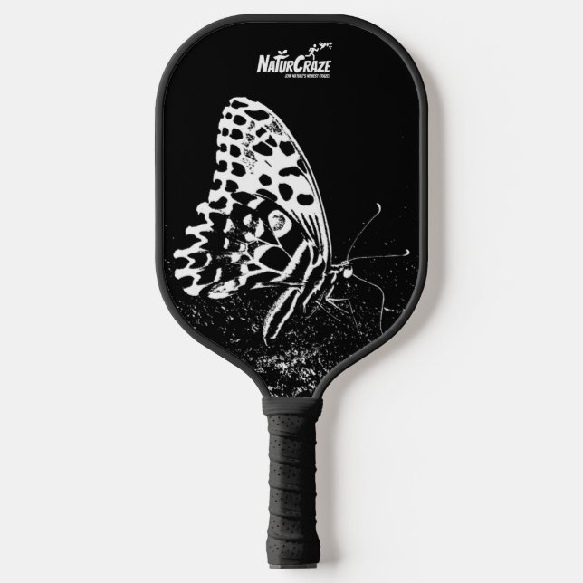 Raquette De Pickleball NaturCraze Papillon blanc Pickleball noir (Recto)