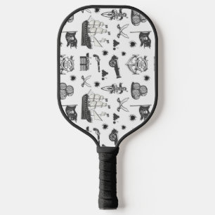 Raquette De Pickleball Navires, Canons, épées et vin Pirate Thème
